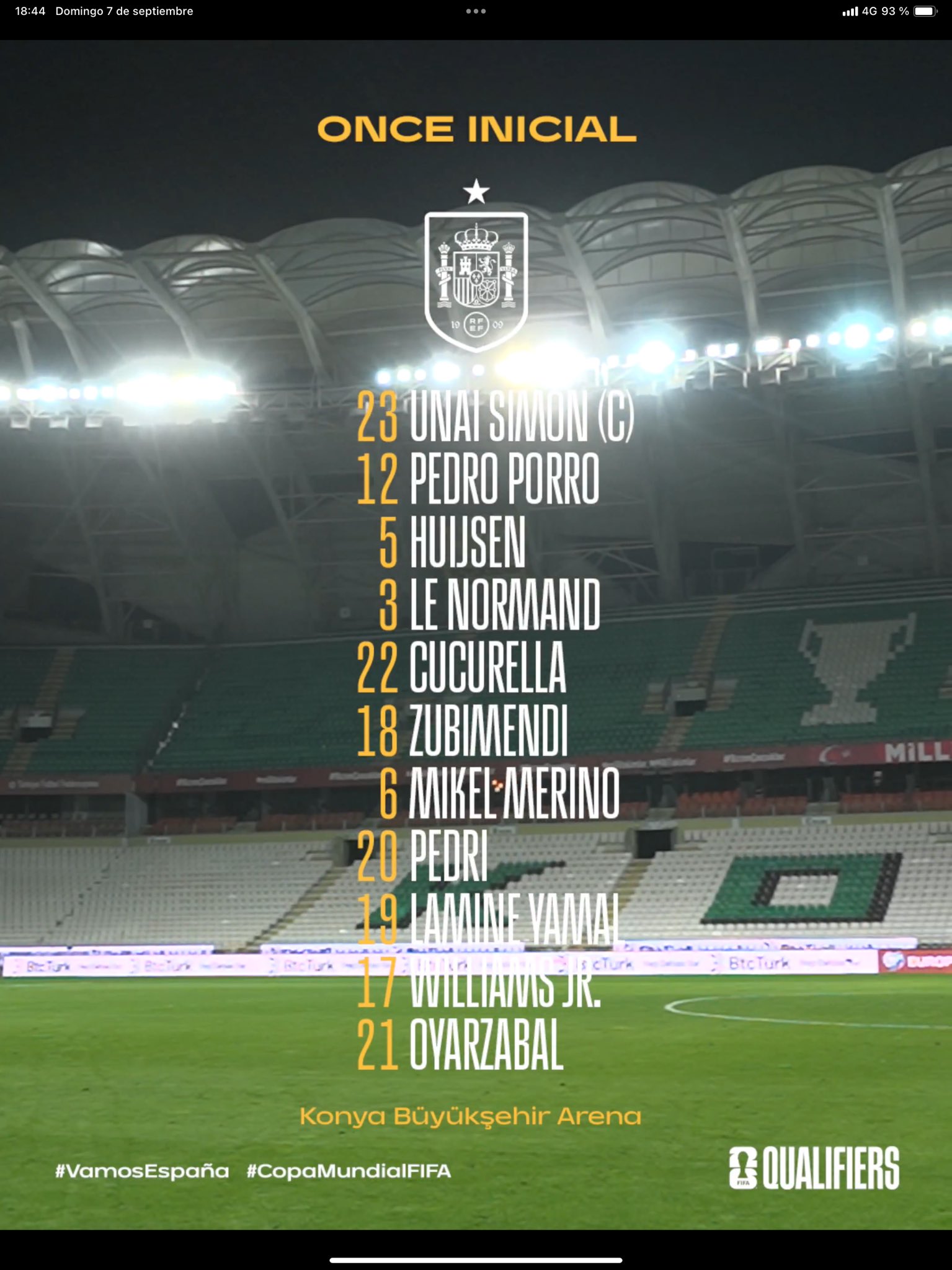 海星体育平台-西班牙客战土耳其：亚马尔、佩德里领衔，双方首发十一人不变